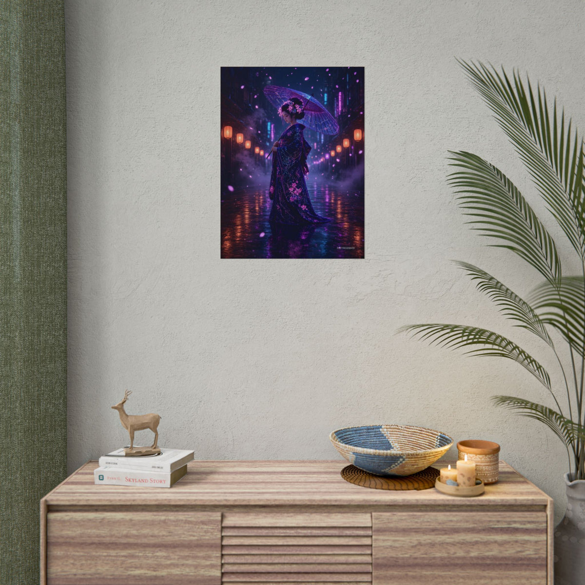 Lantern Rain Geisha matte poster by ASTRO2049, view 8 of 8