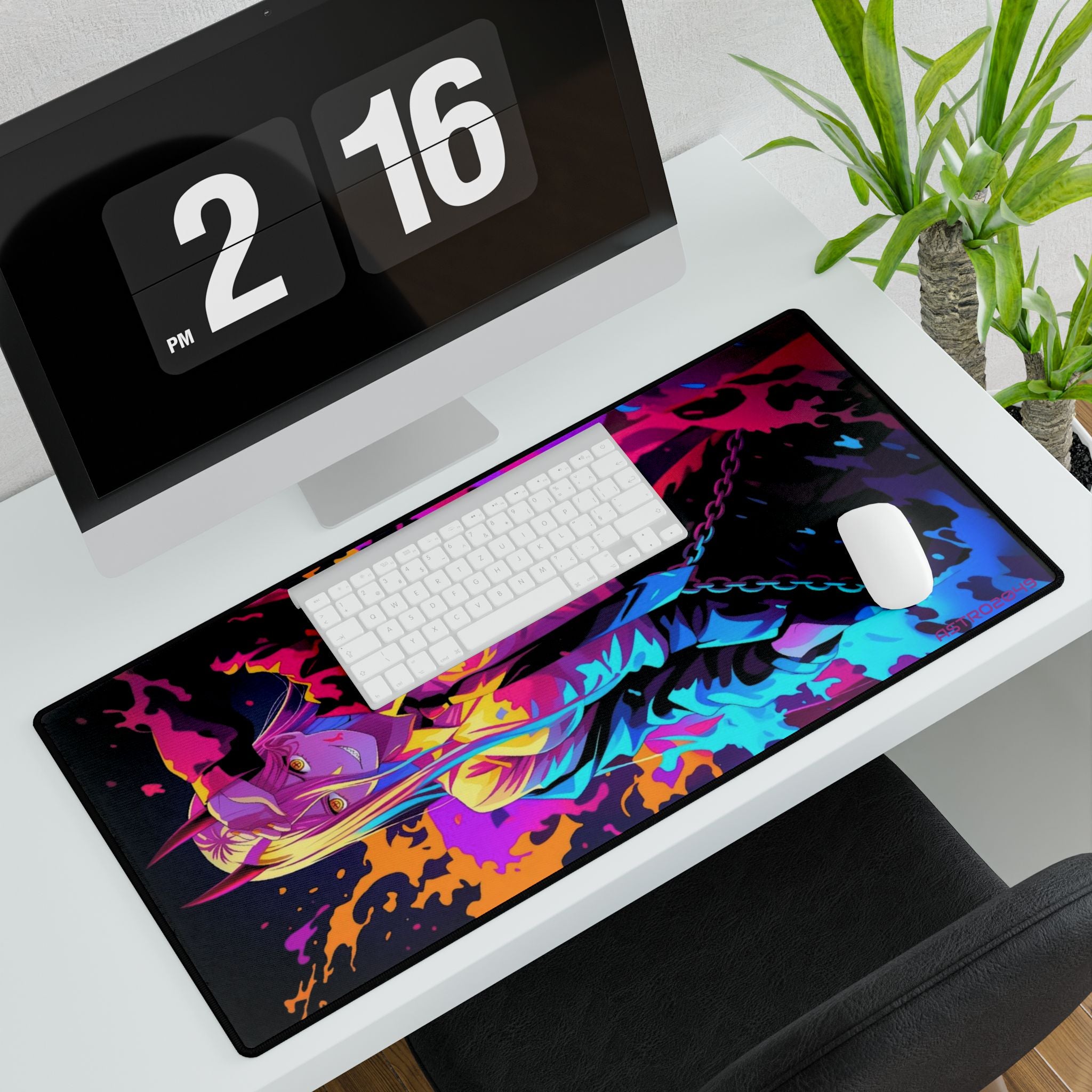 CHAINSAW MAN - Vibrant Anime-Inspired Desk Mat, Gaming Desk Pad, Colorful Workspace Accessory, Perfect for Gift, Stylish Office Decor
