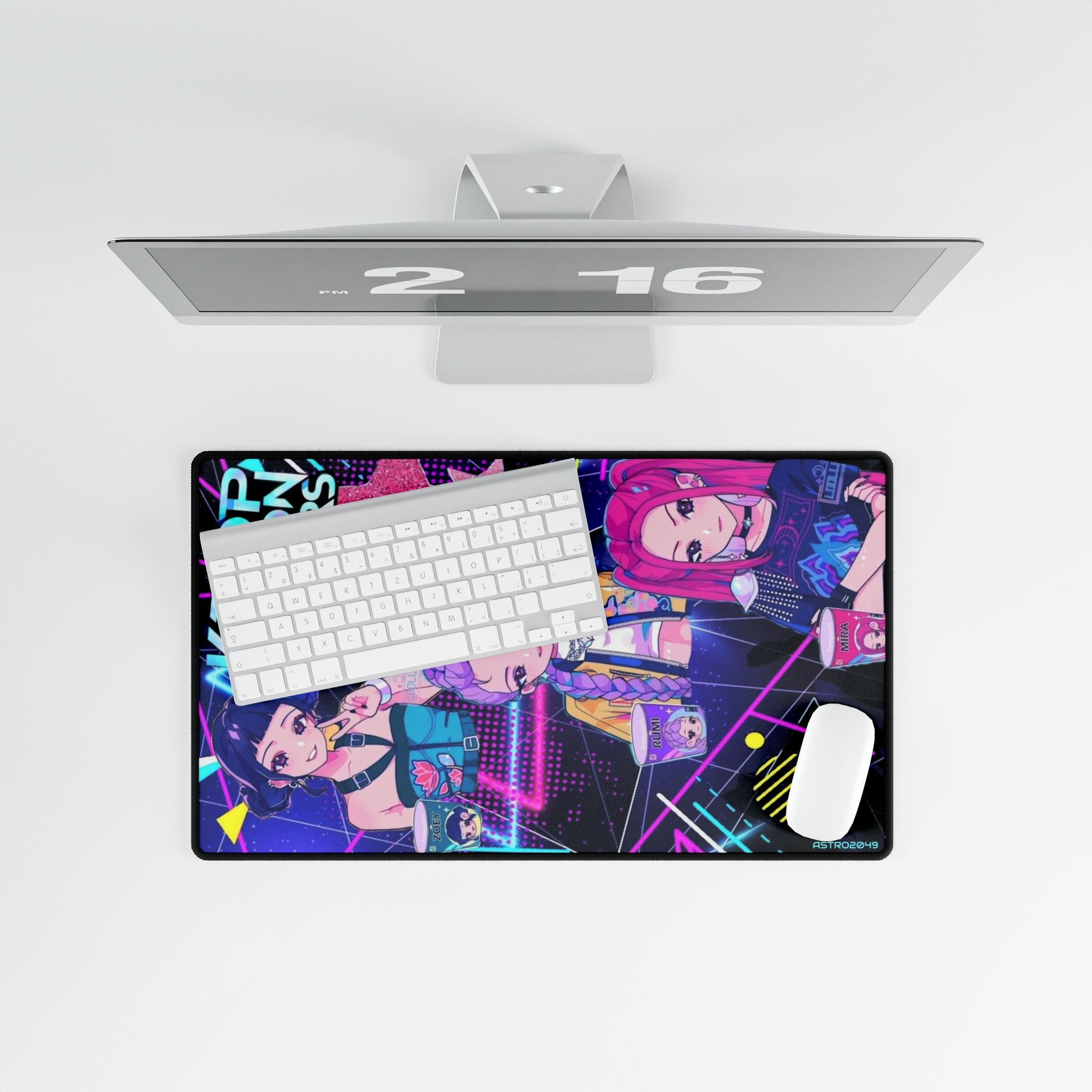 KPop Demon Hunters - HUNTRIX - K-Pop Themed Desk Mat, Stylish Mouse Pad for Gamers, Anime Desk Accessories, Office Decor, Gifts for Students