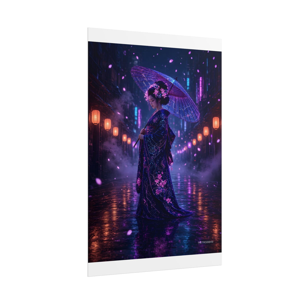 Lantern Rain Geisha matte poster by ASTRO2049, view 4 of 8