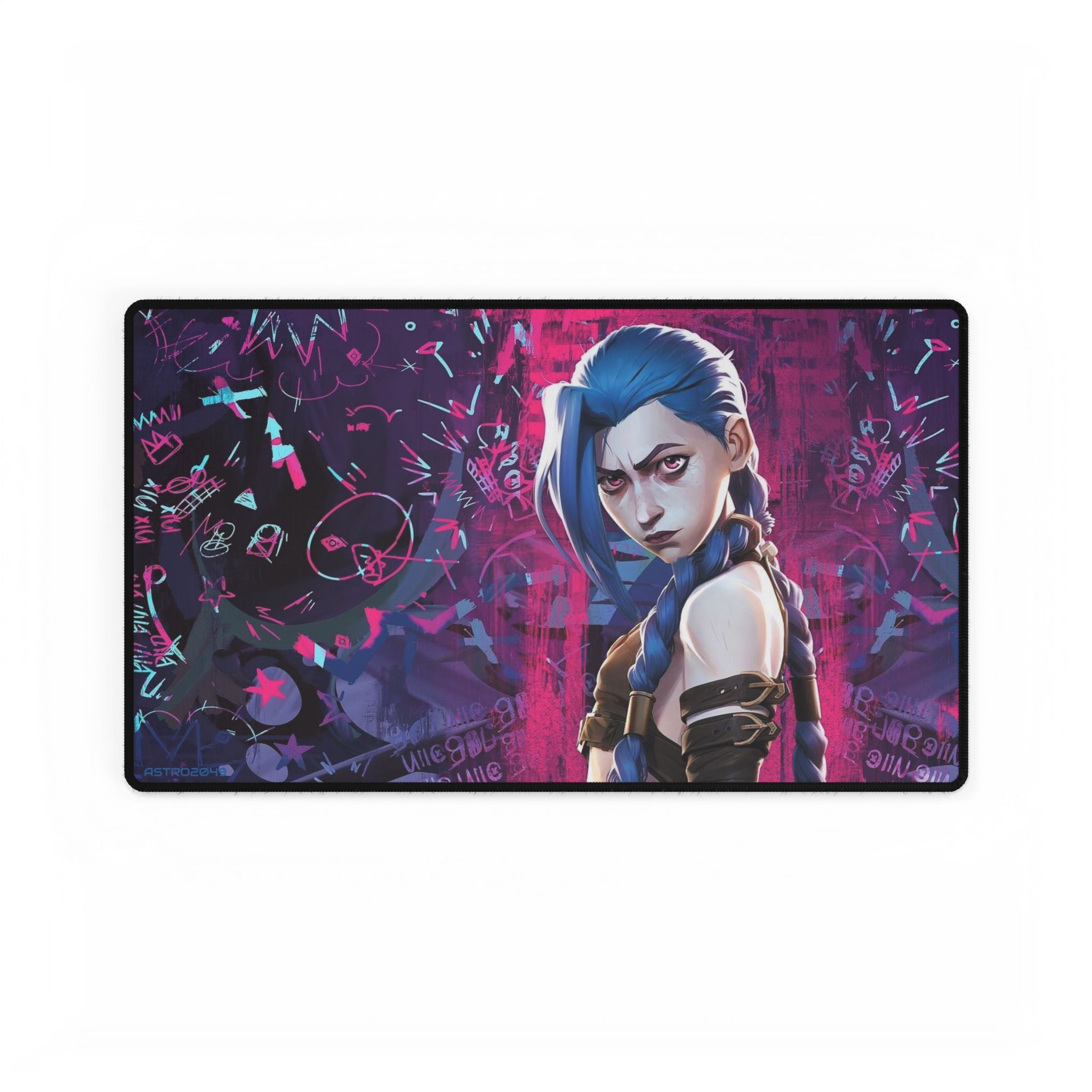 League of Legends - Arcane: JINX - Vibrant Gamer Desk Mat with Character Design, Mouse Pad, Office Decor, Gaming Accessories, Gamers Gift