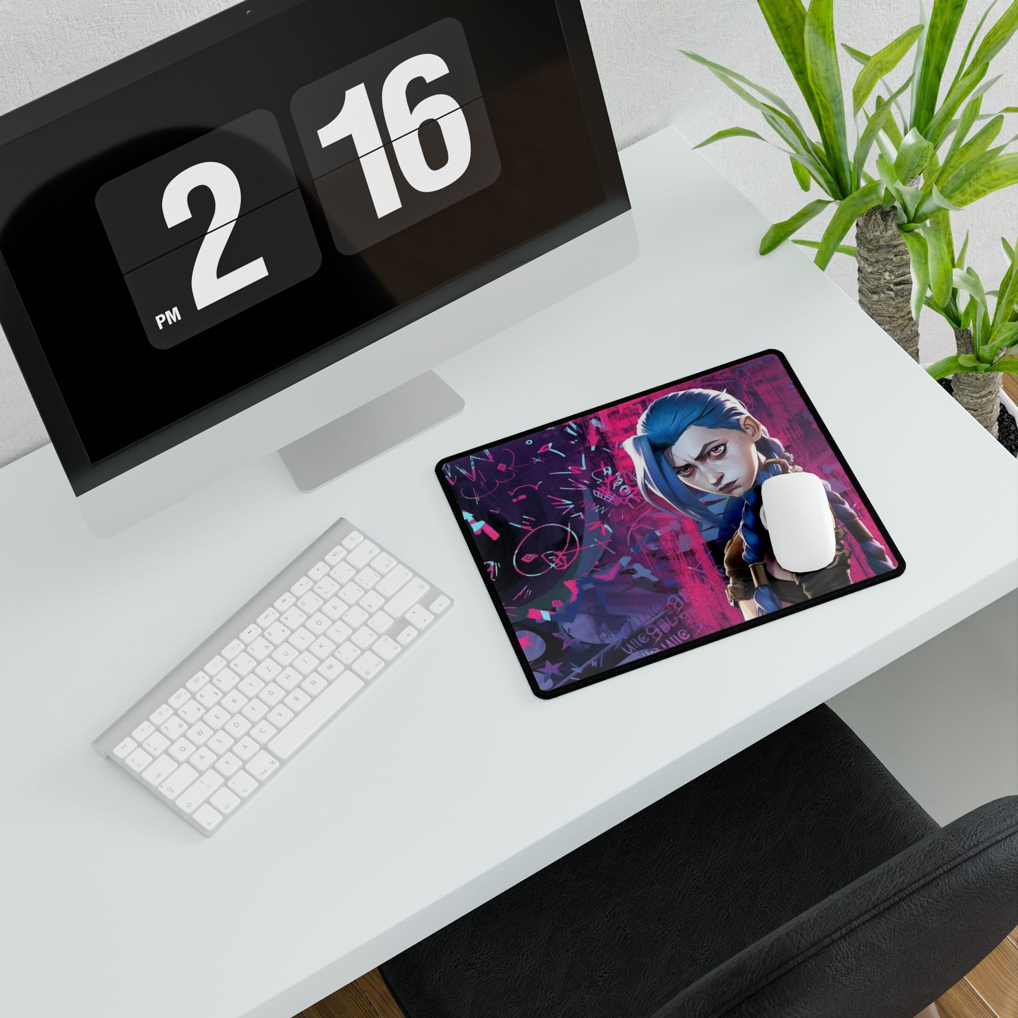 League of Legends - Arcane: JINX - Vibrant Gamer Desk Mat with Character Design, Mouse Pad, Office Decor, Gaming Accessories, Gamers Gift