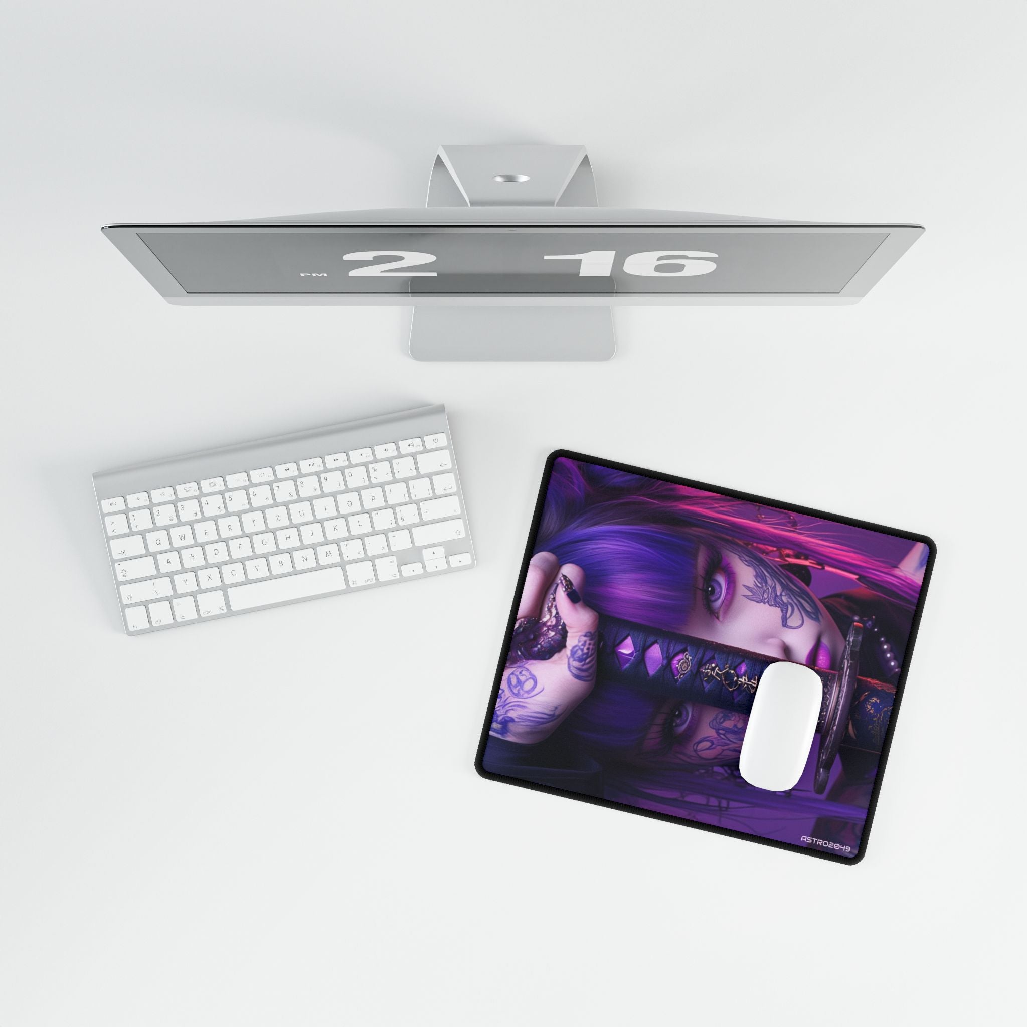 CYBERPUNK - SAMURAI - Vibrant Gamer Desk Mats, Artistic Desk Accessories, Gaming Mouse Pad, Custom Desk Pad, Home Office Decor