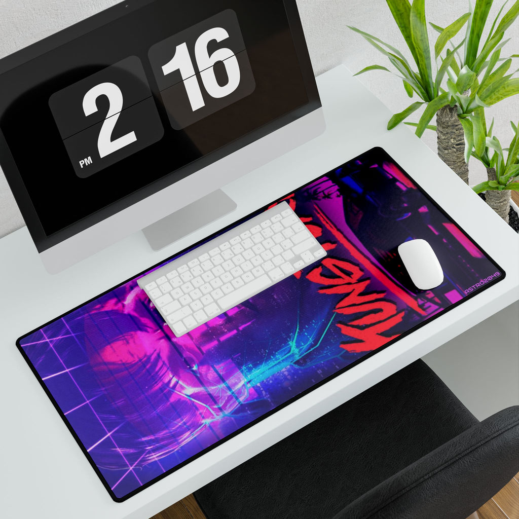 KUNG FURY - Retro Kung Fu Desk Mat - Gaming Desk Pad, Mouse Pad, Computer Mat, Office Decor, Unique Desk Accessories