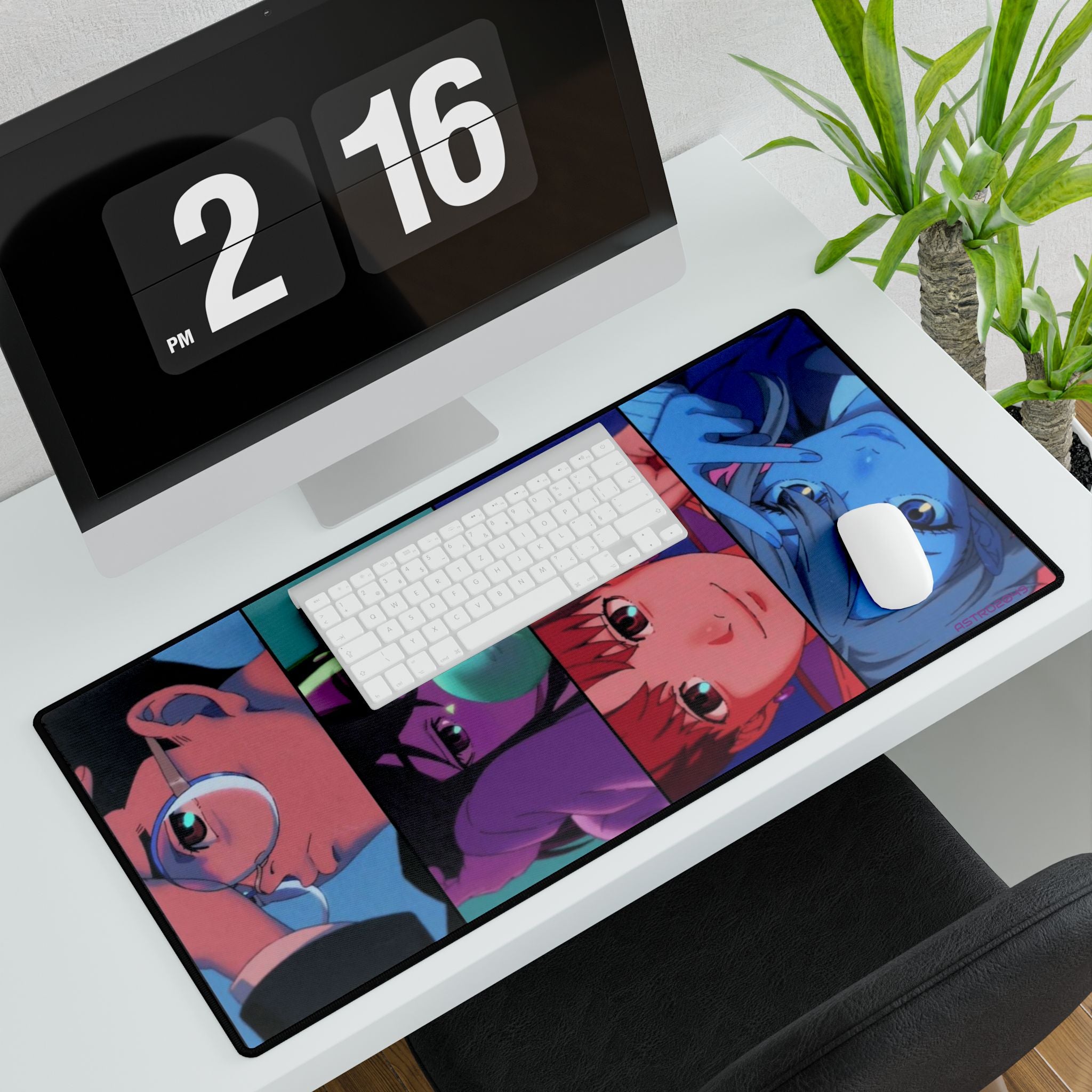 DANDADAN: Momo / Okarun - Vibrant Desk Mats for Gamers, Aesthetic Desk Accessories, Retro Anime Mouse Pad, Gift for Students