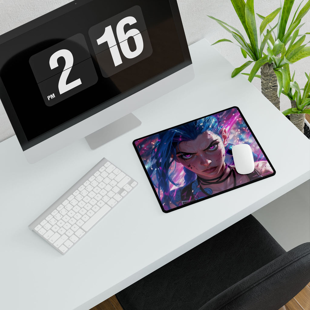 League of Legends - Arcane: JINX - Vibrant Gamer Desk Mat | Artistic Gaming Pad for Home Office, Computer, Custom Desk Accessories, Gift