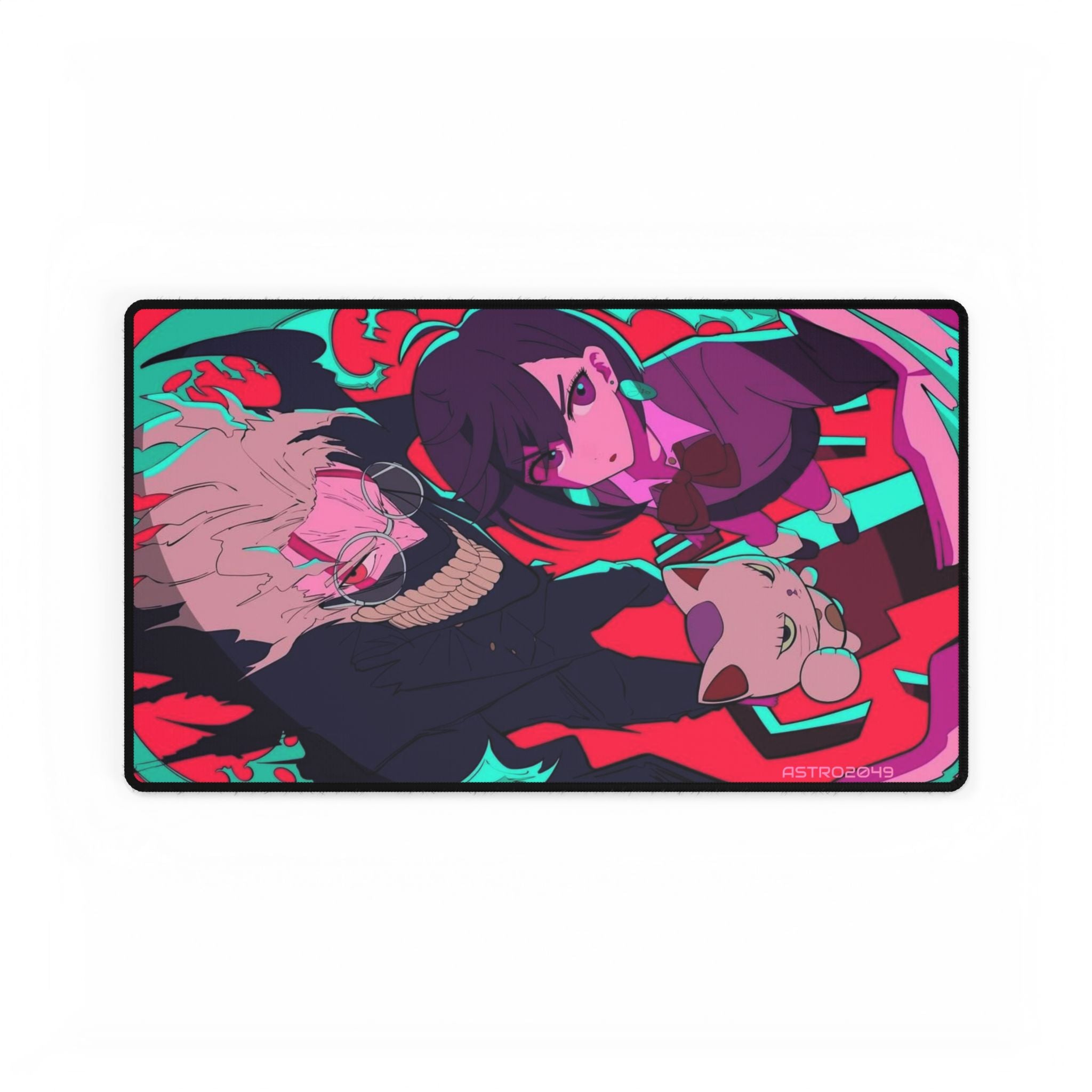DANDADAN: Momo / Okarun - Vibrant Anime Desk Mat for Gamers, Gaming Desk Pad, Colorful Mouse Pad, Stylish Office Decor