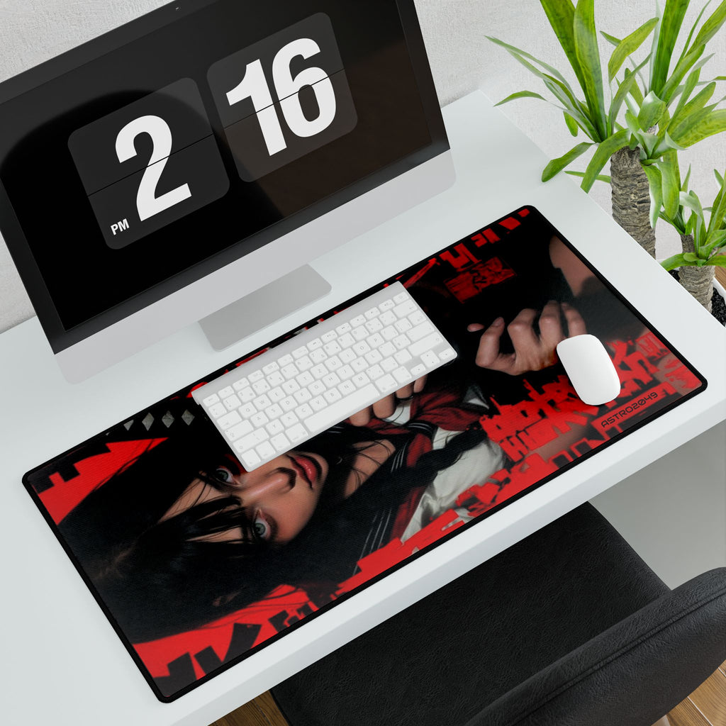 CYBERPUNK - GEISHA - SAMURAI - Anime-Inspired Desk Mat - Stylish Gaming Accessory, Office Decor, Computer Mat, Unique Gift for Gamers