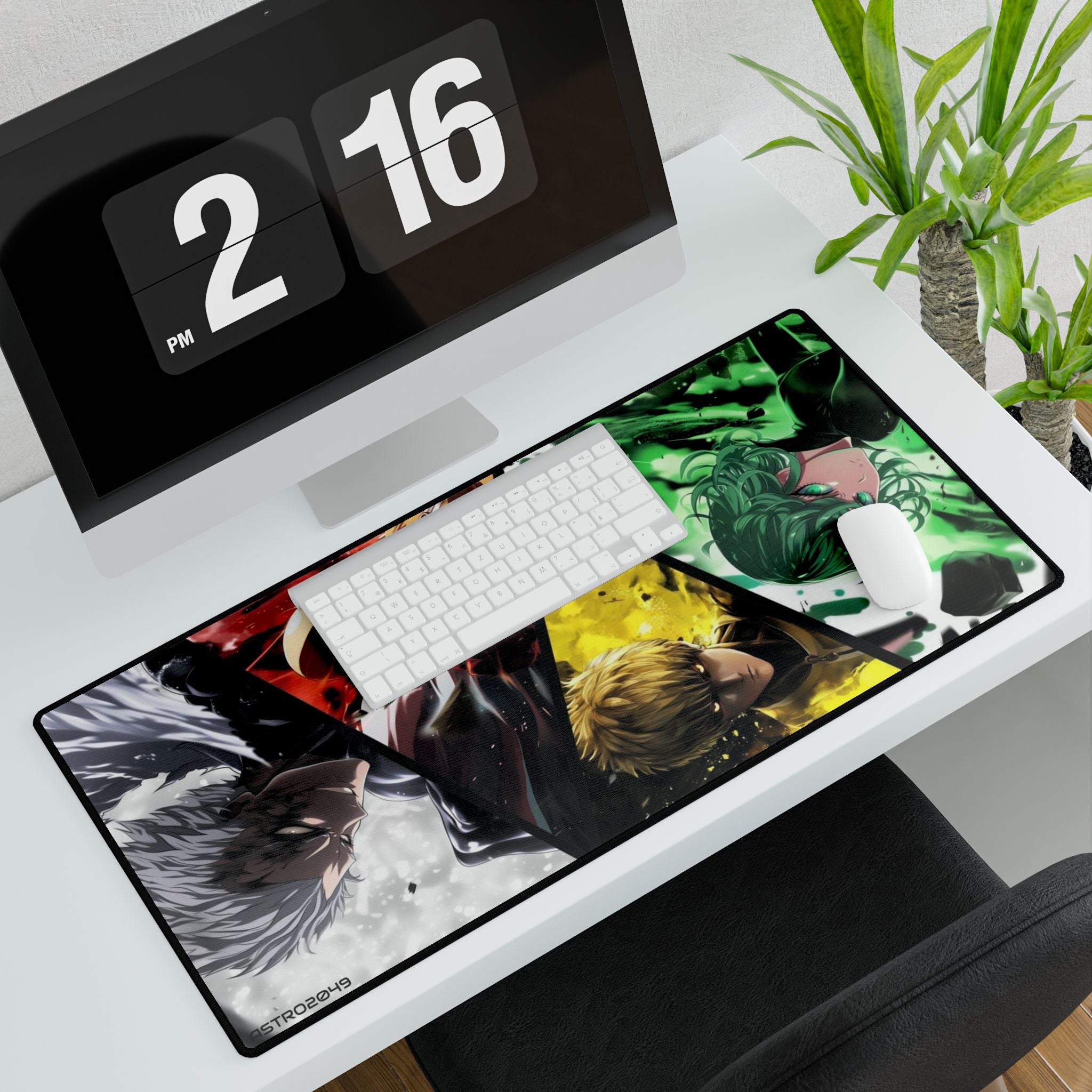 ONE-PUNCH MAN: Saitama / Genos - Colorful Anime Desk Mats for Gamers, Gaming Setup, Office Decor, Desk Accessories, Perfect Gift for Otaku