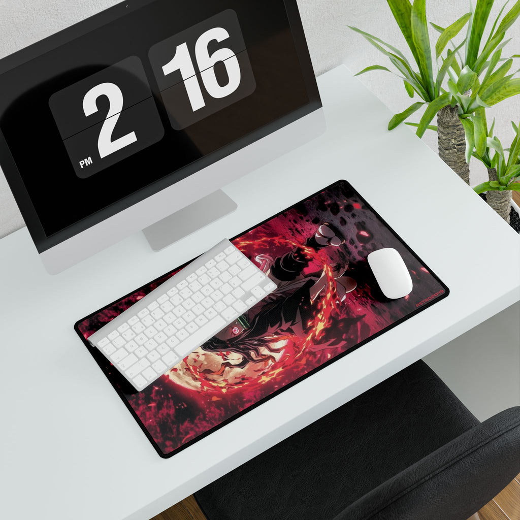 DEMON SLAYER - Kimetsu no yaiba - Anime-Themed Desk Mat with Unique Art, Gamer Desk Accessories, Home Office Decor, Anime Gifts for Fans