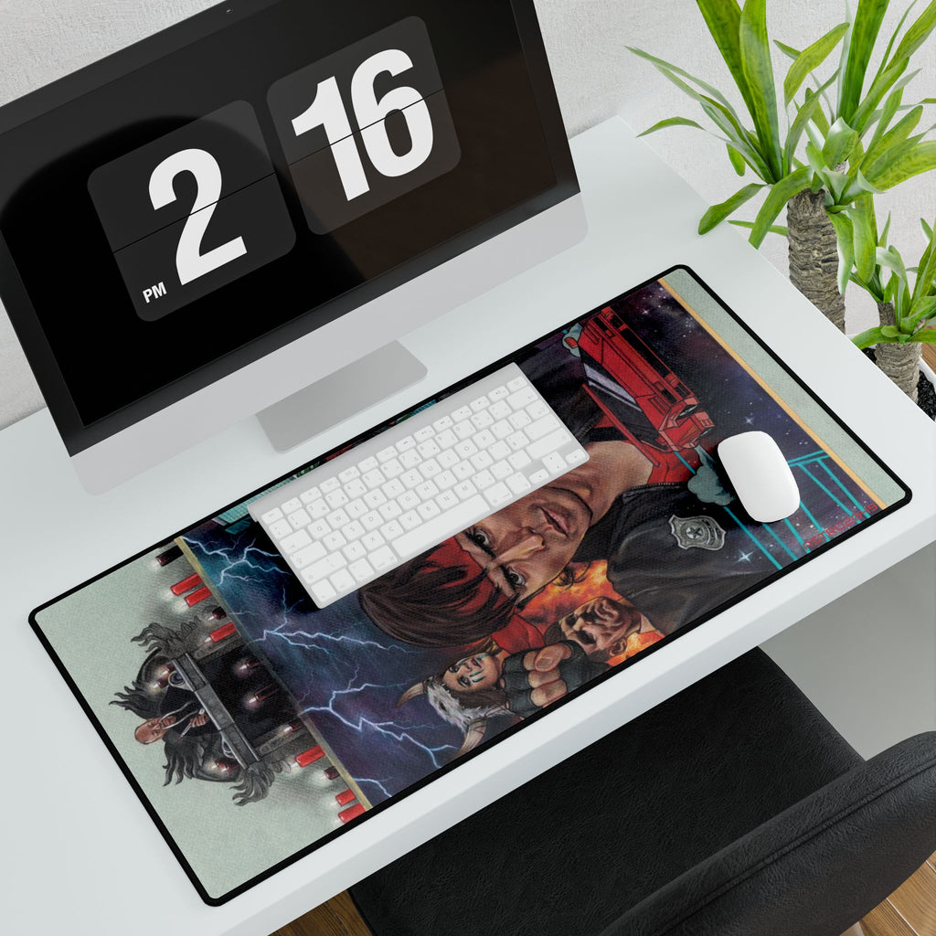 KUNG FURY - Retro Action Desk Mat for Gamers and Movie Lovers, Gaming Accessories, Home Office Decor, Gift Idea, Desk Organizer