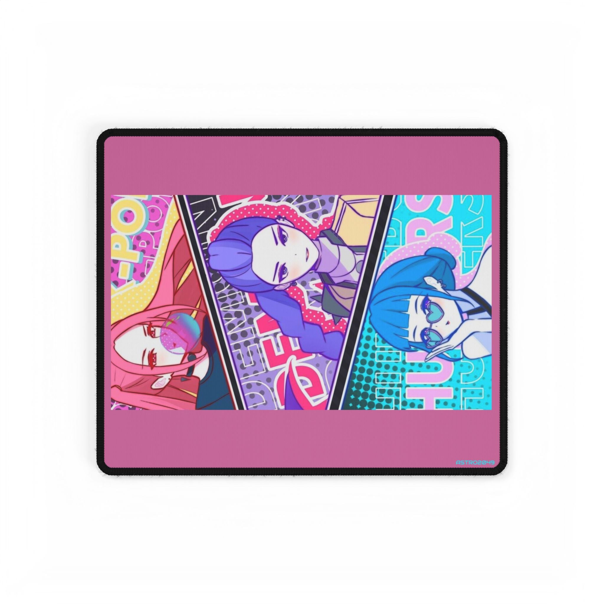 KPop Demon Hunters - HUNTRIX - Vibrant Gaming Desk Mat Featuring Anime Characters | Perfect for Gamers, Students, or Office Decor
