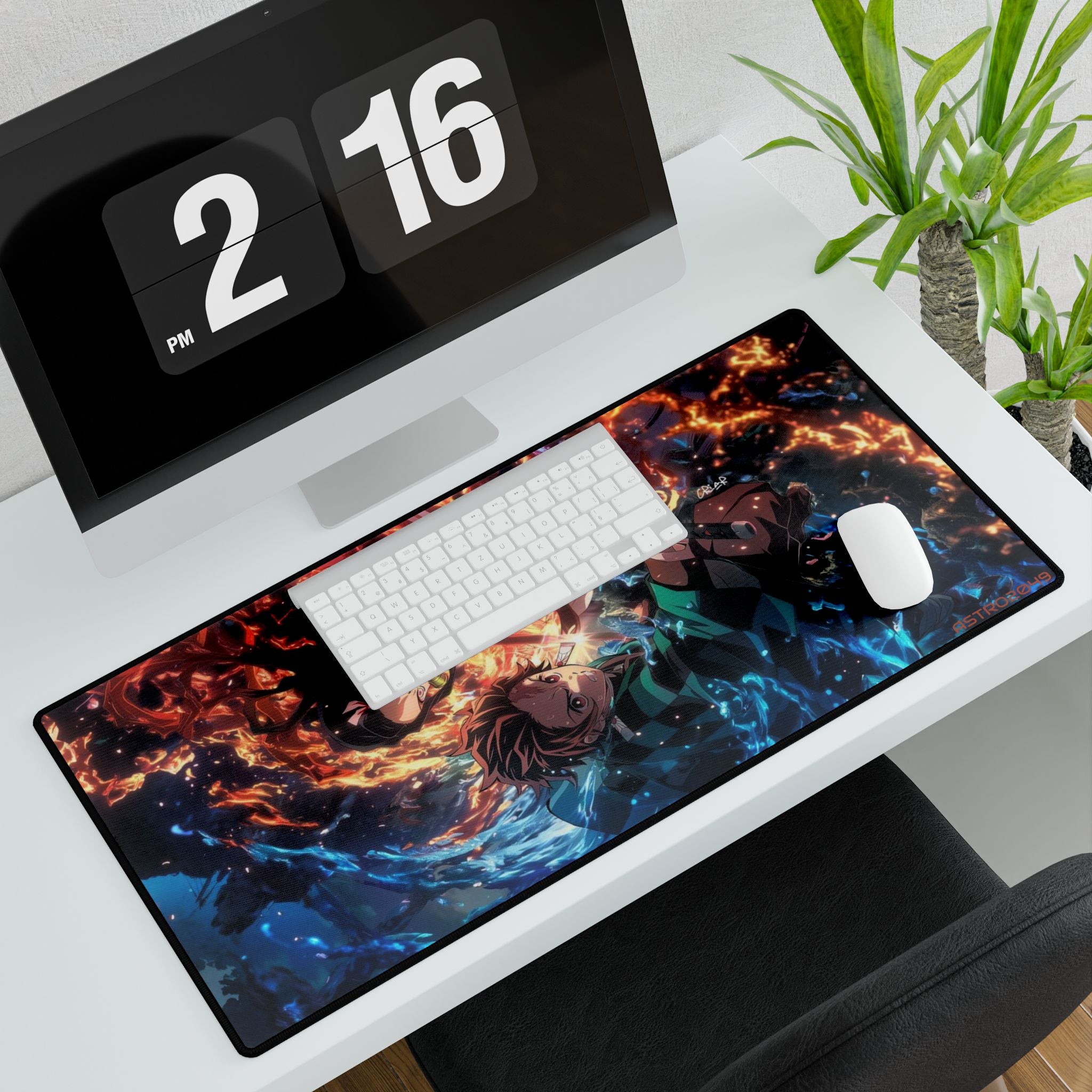 DEMON SLAYER - Kimetsu no yaiba - Vibrant Anime Desk Mat for Gamers - Cozy Work Surface, Cool Decor, Gift for Students, Office Essentials