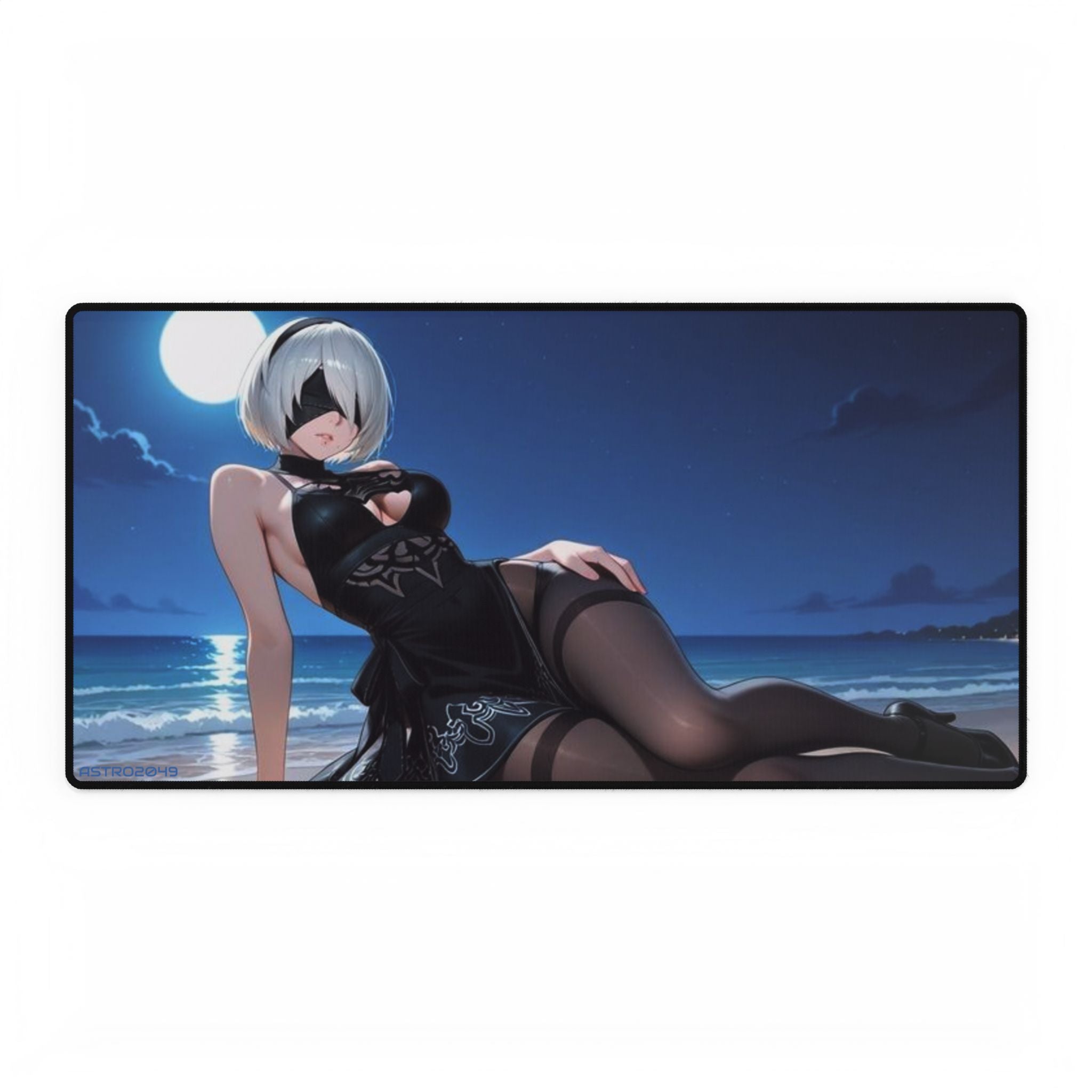 Nier: Automata - 2B -Elegant Themed Desk Mats for Gaming & Office, Custom Mat for Workstation, Anime Character Print, Gift for Gamers
